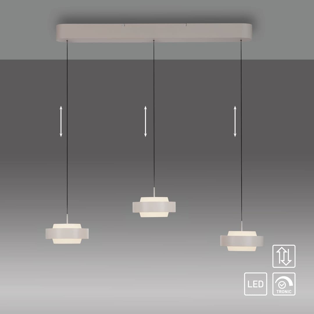 SCHÖNER WOHNEN-Kollektion LED Pendelleuchte ELMO | Beige