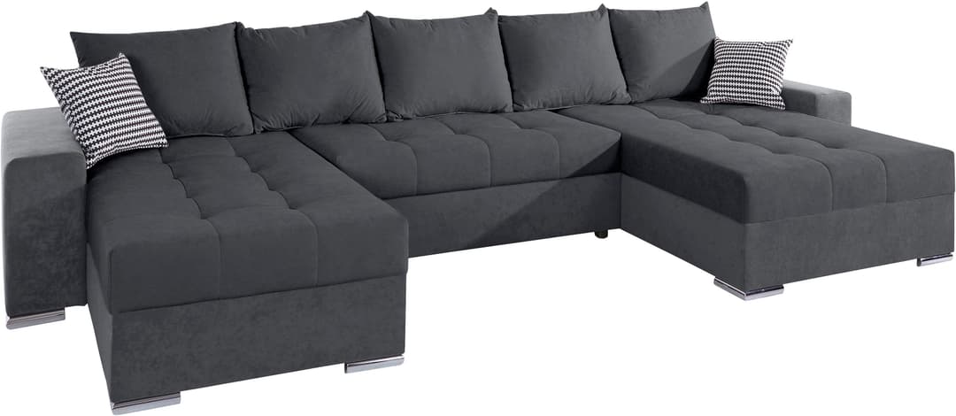 COLLECTION AB Wohnlandschaft Josy XXL U-Form | Grau