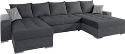 COLLECTION AB Wohnlandschaft Josy XXL U-Form | Grau
