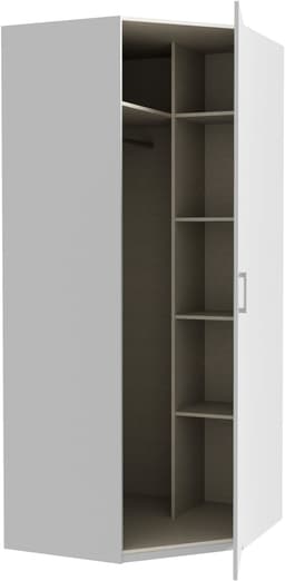 FORTE Eckkleiderschrank | Weiß