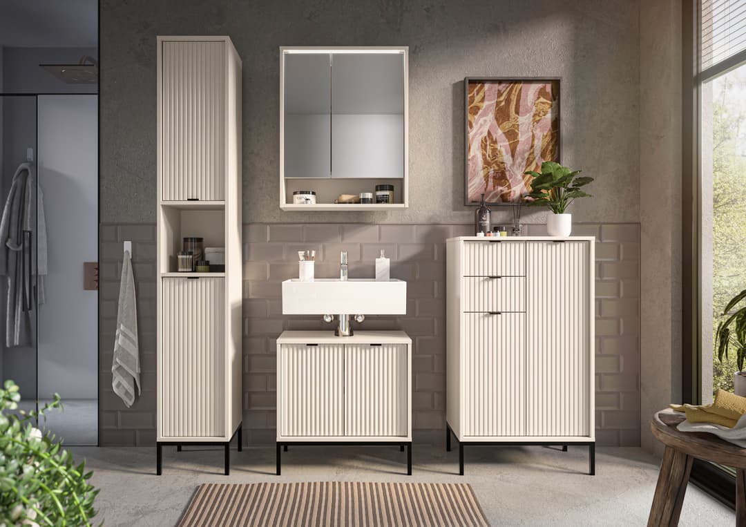 BASIC by Balculina Waschbeckenunterschrank Lucera | Beige