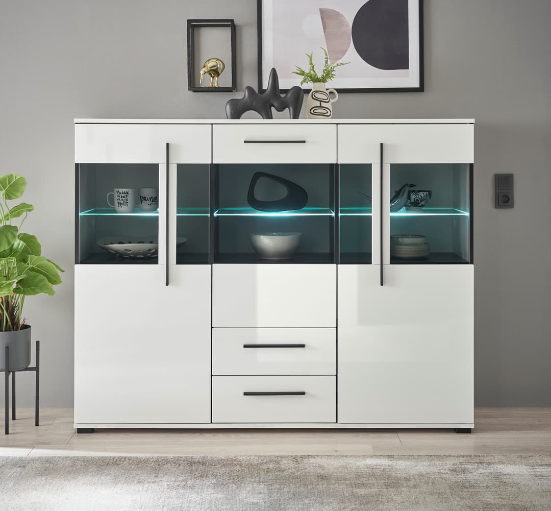 Home affaire Highboard Cantara | Weiß
