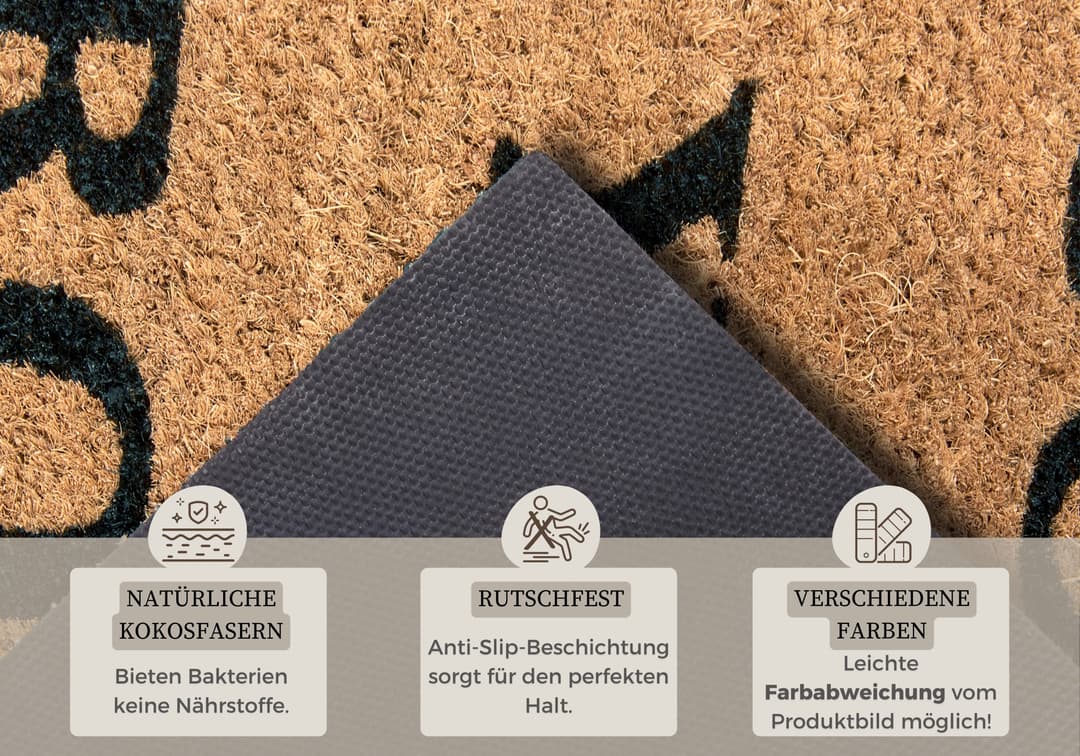 HANSE Home Mix Mats Kokos Prosecco Fußmatte | Braun