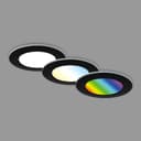 Briloner Leuchten LED Einbauleuchte 3er Set | Schwarz 3