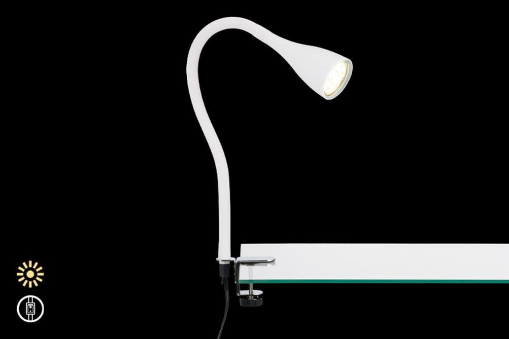 Briloner Leuchten LED Klemmleuchte Elasti | Weiß