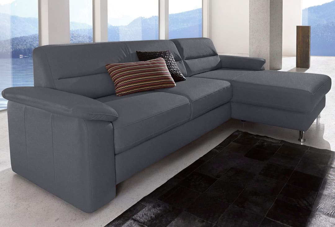 sit&more Ecksofa Ascara L-Form | Grau