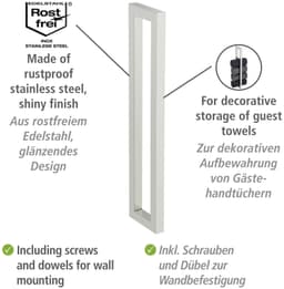 WENKO Handtuchhalter Reitani | Silber