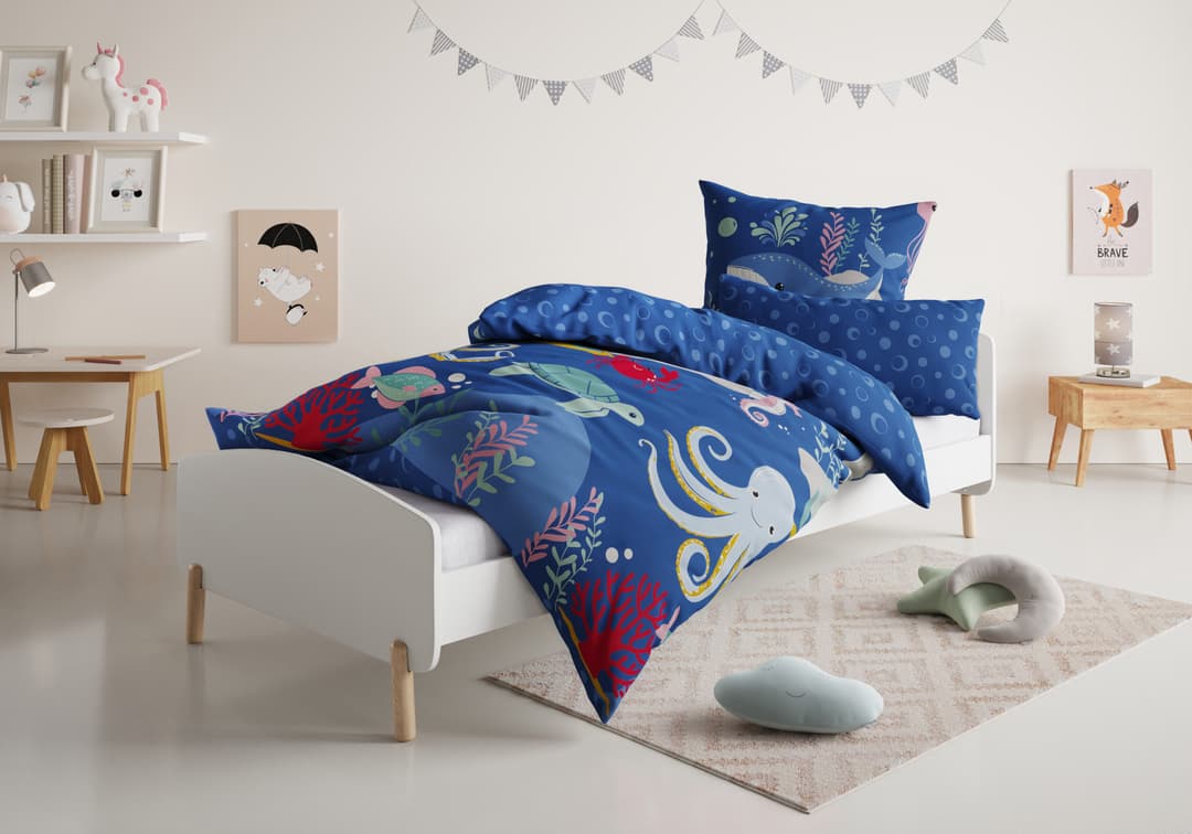 OTTO home Kinderbettwäsche CUDDLEE | Blau