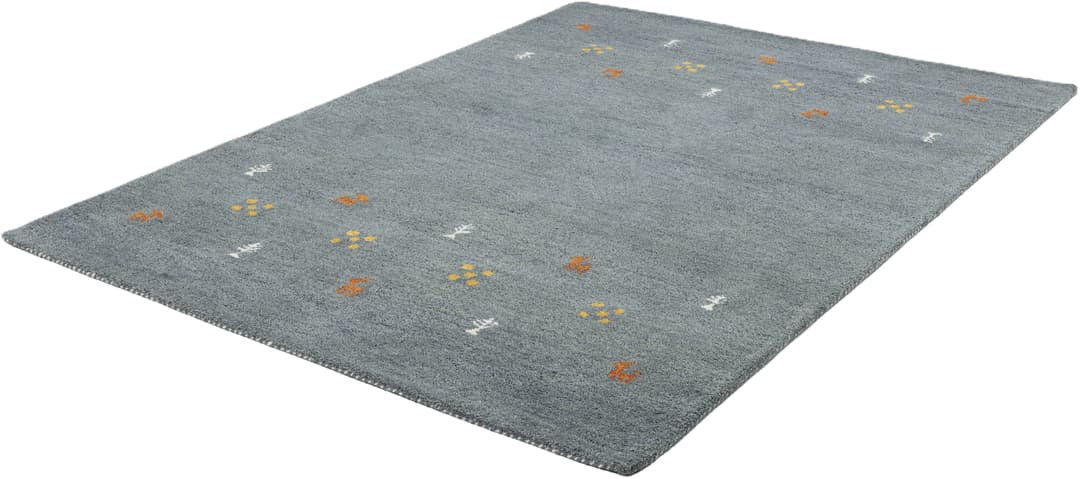 THEKO Wollteppich Gabbeh Motiv | Blau