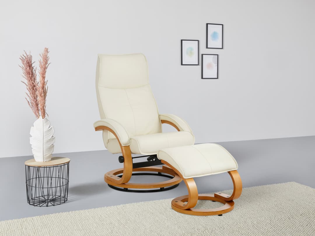 Home affaire Relaxsessel mit Hocker PARIS | Beige