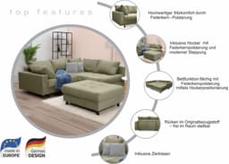 COLLECTION AB Ecksofa Toni L-Form | Beige