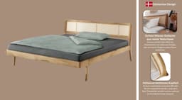 Home affaire Bett Hällevik Doppelbett | Holztöne