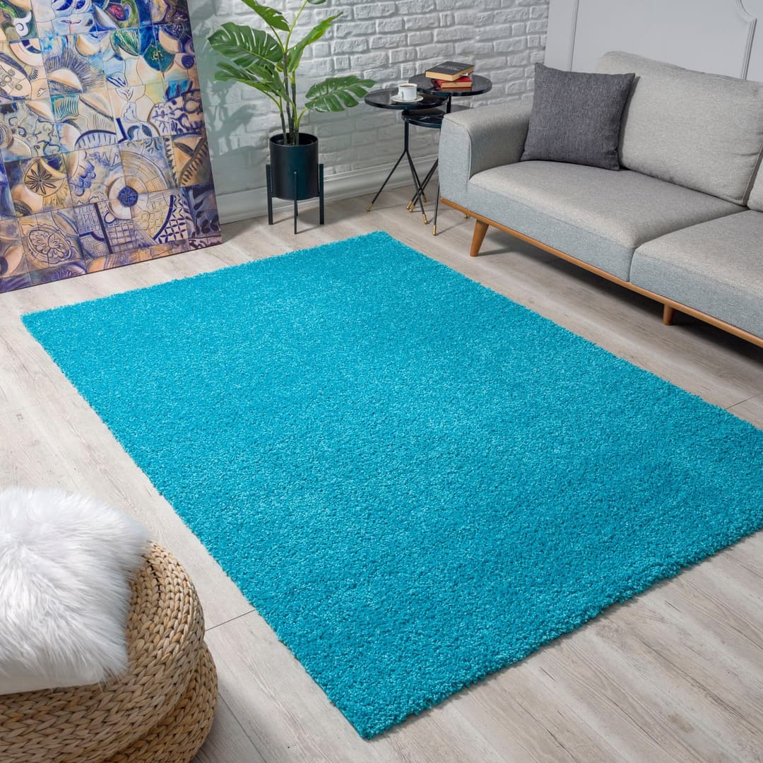 Sanat Hochflor-Teppich LOCA | Blau