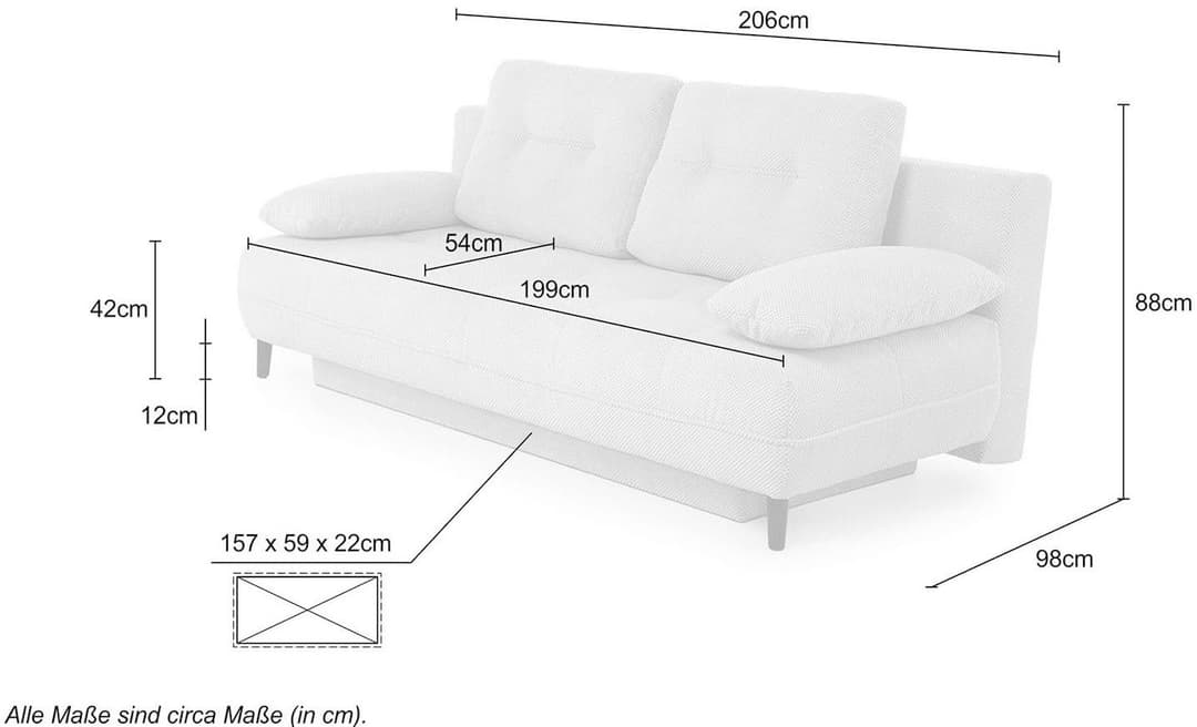 Jockenhöfer Gruppe Schlafsofa Til | Beige