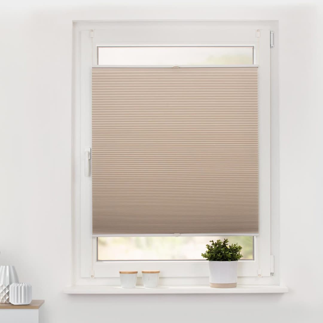 LICHTBLICK ORIGINAL Wabenplissee Thermo-Plissee Klemmfix | Beige
