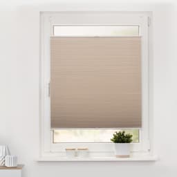 LICHTBLICK ORIGINAL Wabenplissee Thermo-Plissee Klemmfix | Beige