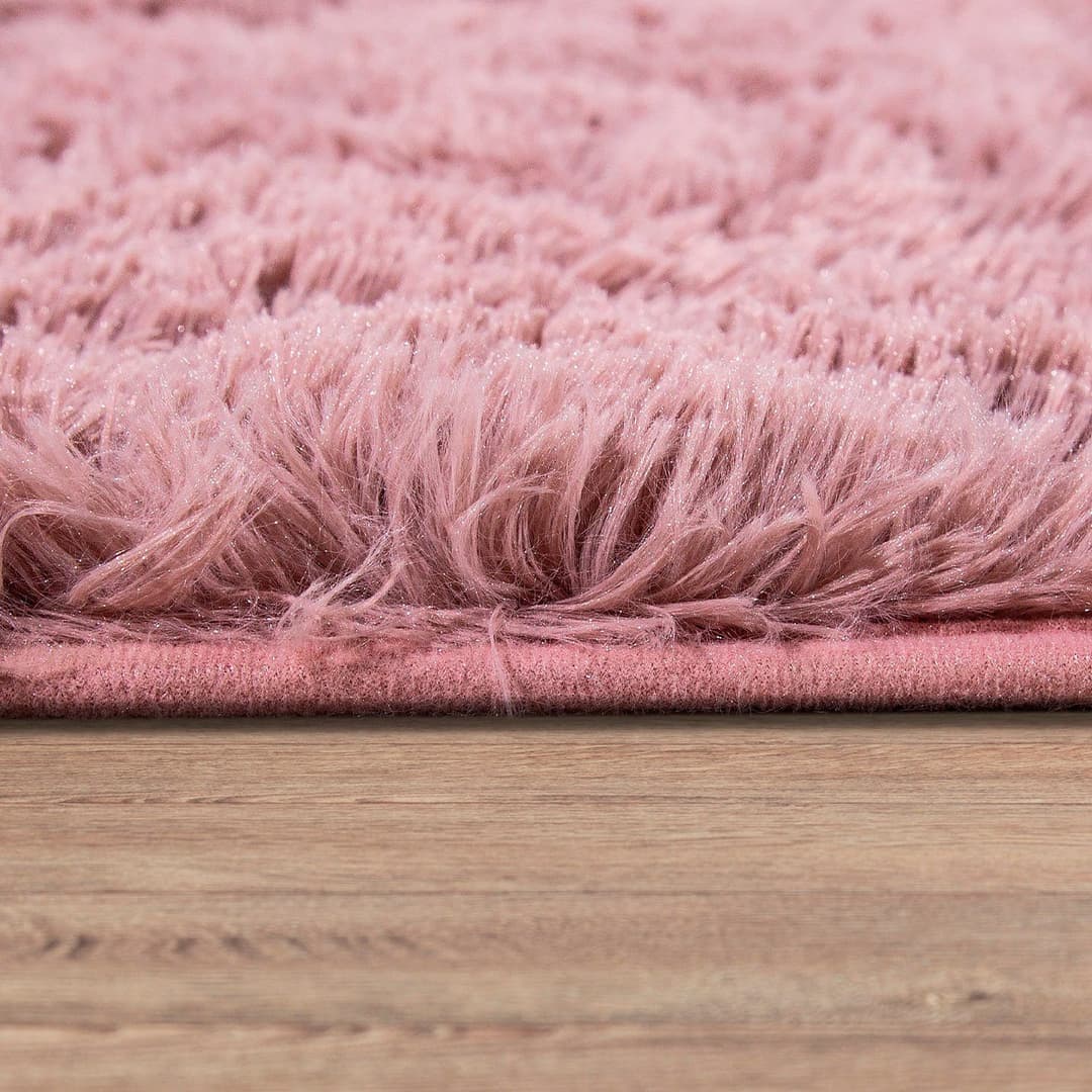 Paco Home Hochflor-Teppich Silky 591 | Rosa
