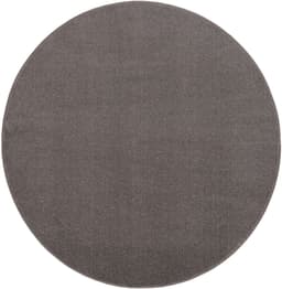 Sanat Teppich Uni, rund | Grau
