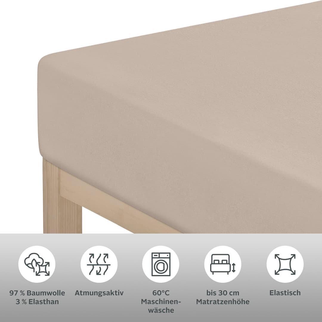 OTTO home Spannbettlaken SOUCY | Beige