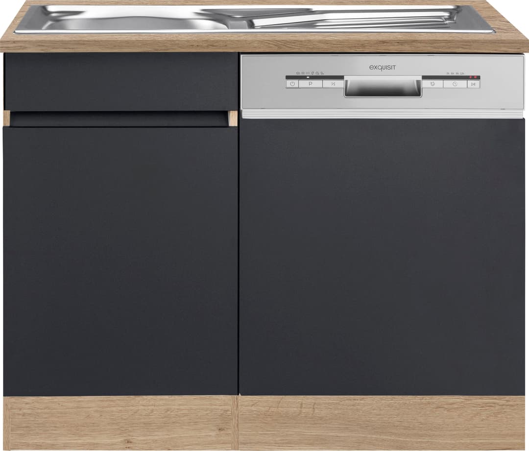OPTIFIT Spülenschrank Roth | Braun