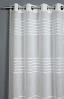 GARDINIA Gardine Schal Etamine 3-D Streifen | Weiß 2