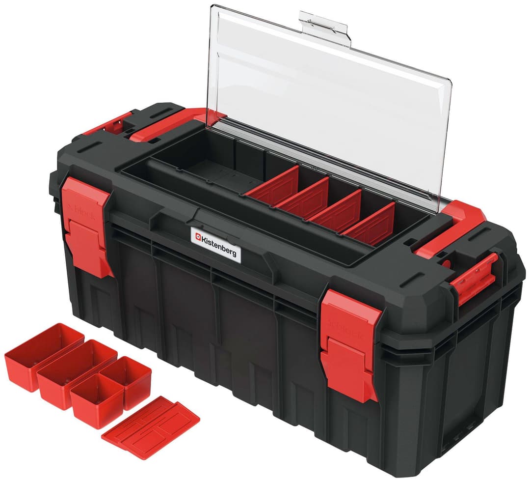 Prosperplast Werkzeugbox X BLOCK ALU LOG | Schwarz