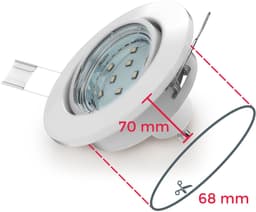 B.K.Licht LED Einbauleuchte 6er Set | Weiß
