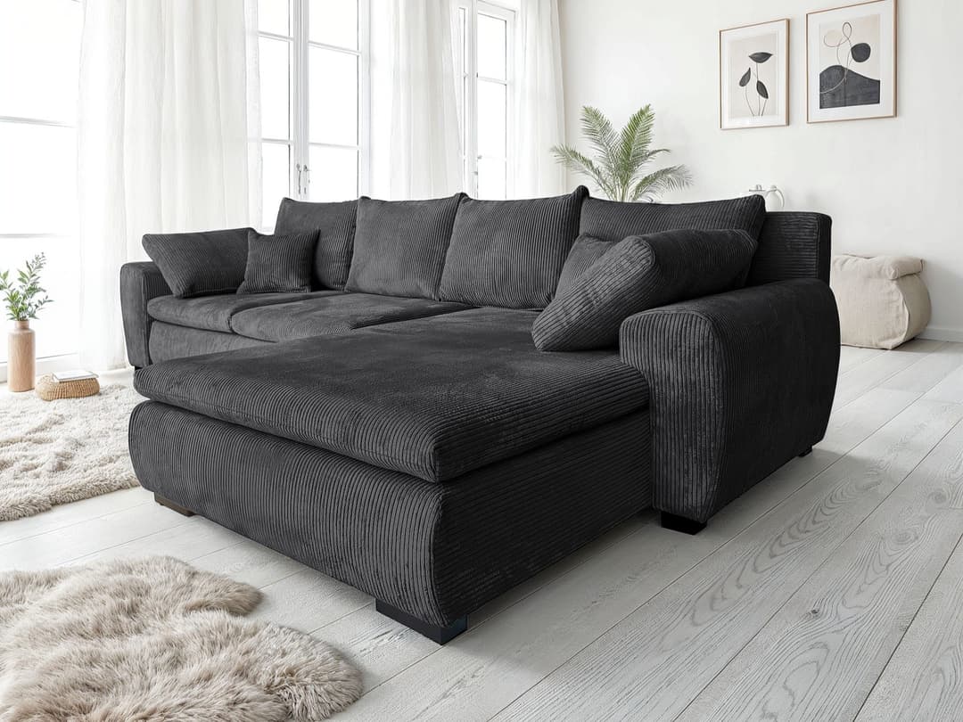 Home affaire Ecksofa Cara Mia L-Form | Grau