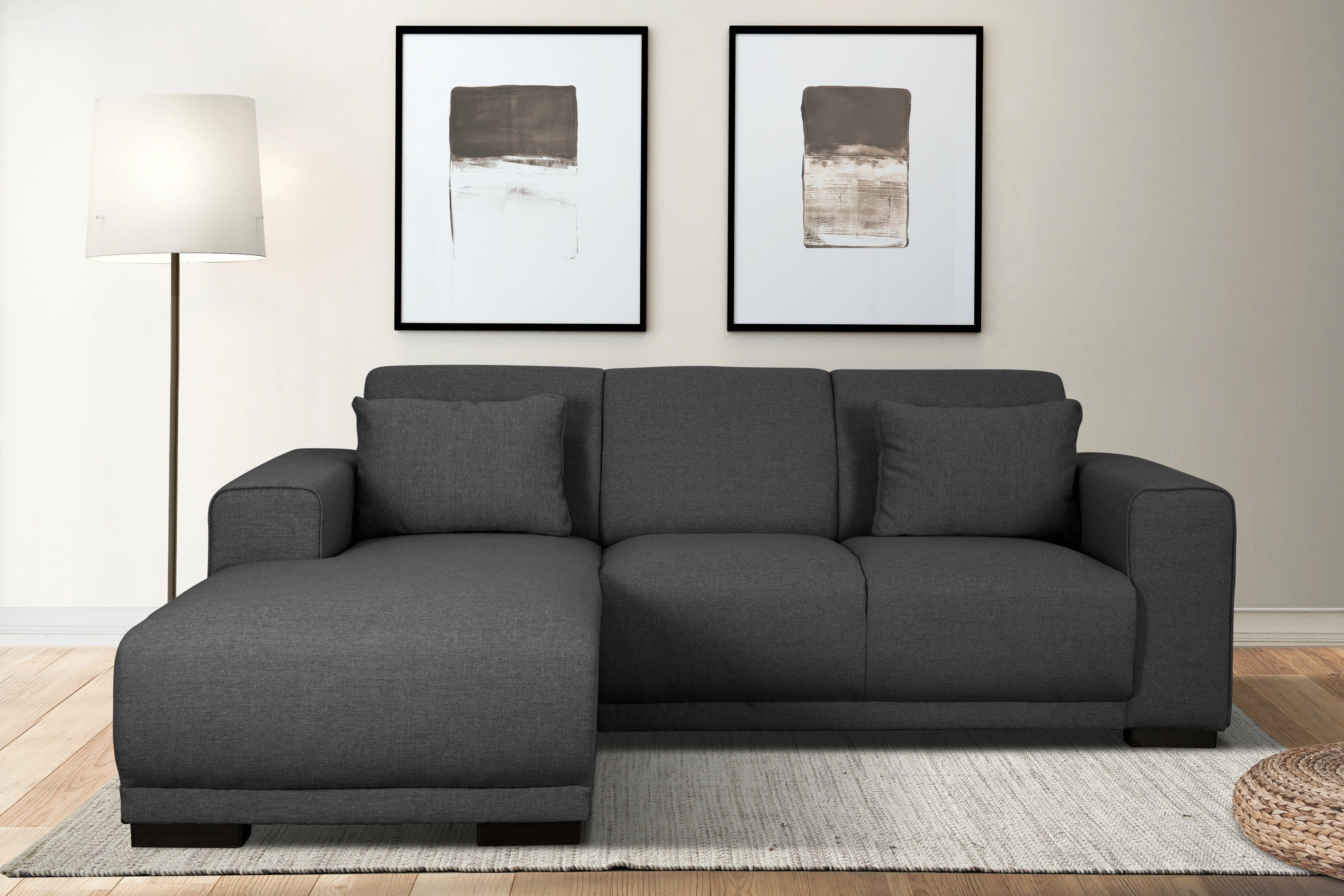 Home affaire Ecksofa BORNHOLM L-Form | Grau