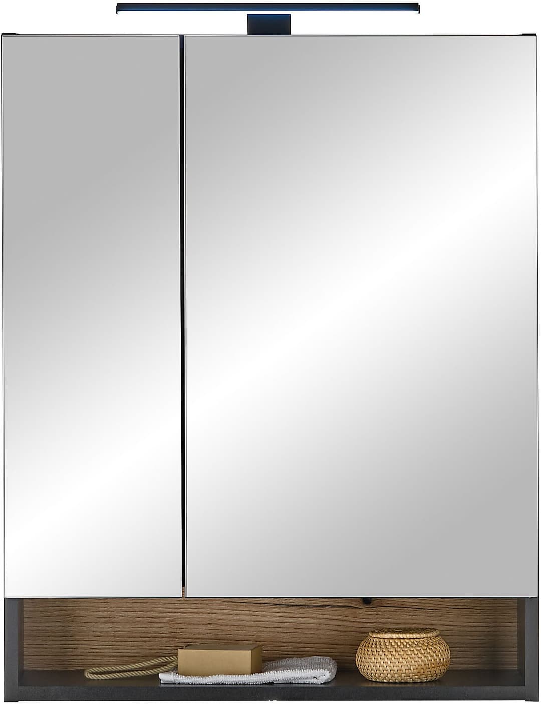 BASIC by Balculina Spiegelschrank Denver | Schwarz