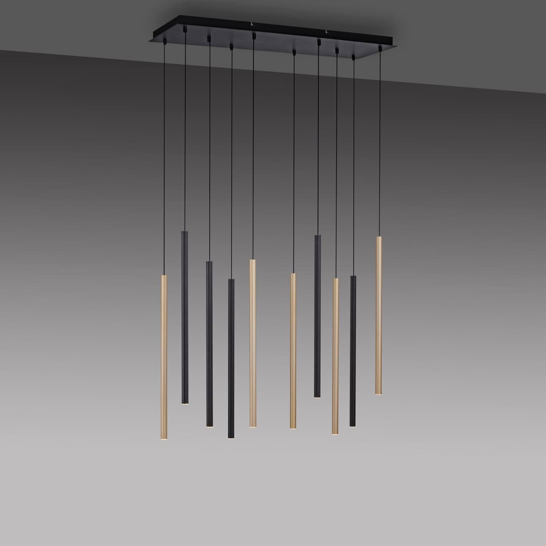 Paul Neuhaus Pendelleuchte FLUTE | Schwarz