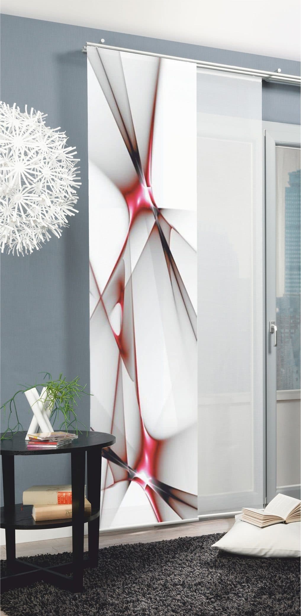 HOME WOHNIDEEN Schiebegardine FRANKLIN | Rot