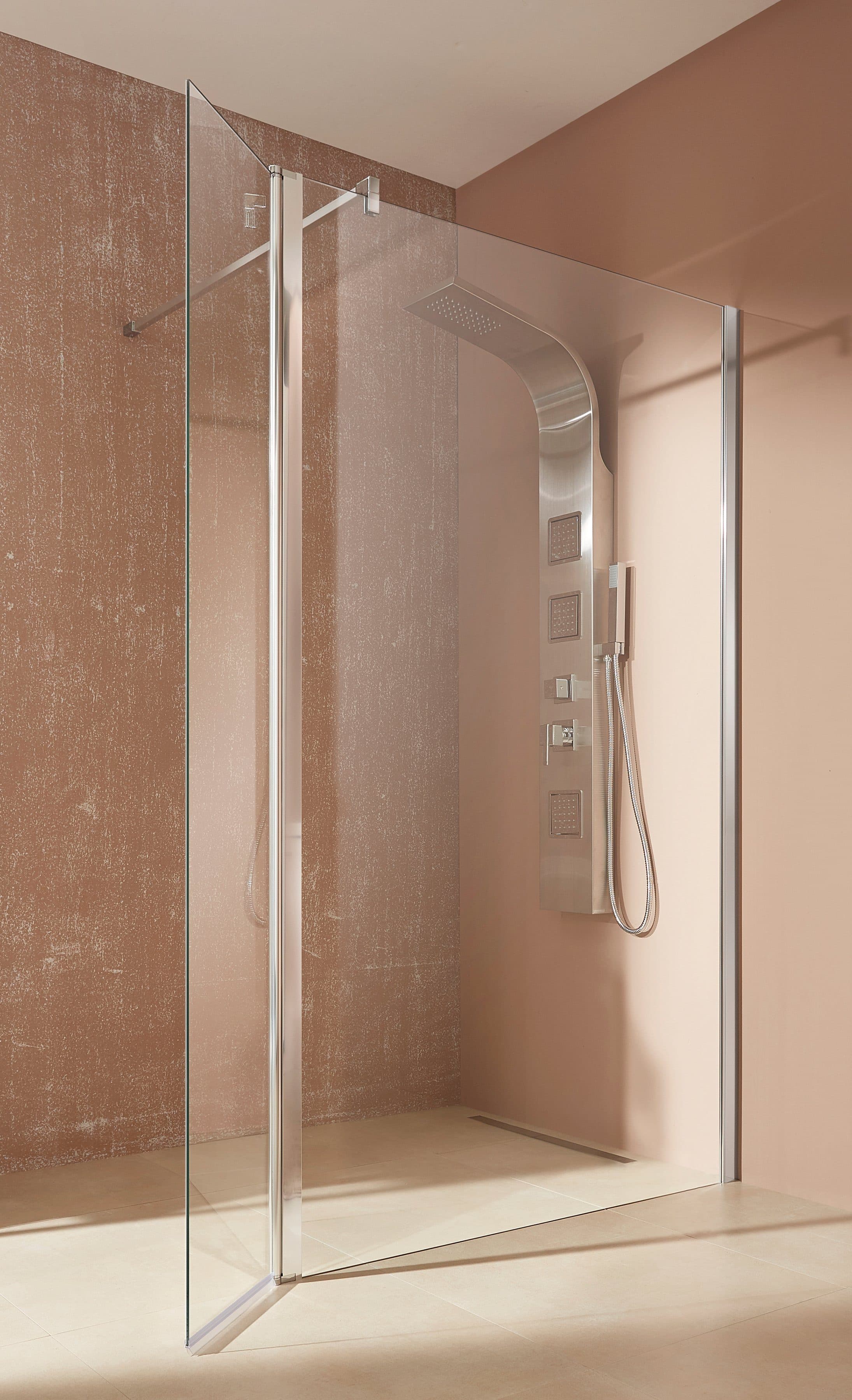 welltime Walk-in-Dusche Mailand | Silber