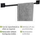 Wenko Handtuchstange Vacuum-Loc® Modell Quadro | Schwarz 5
