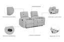 Home affaire 2-Sitzer TOURNAY Kinosofa | Grau 3