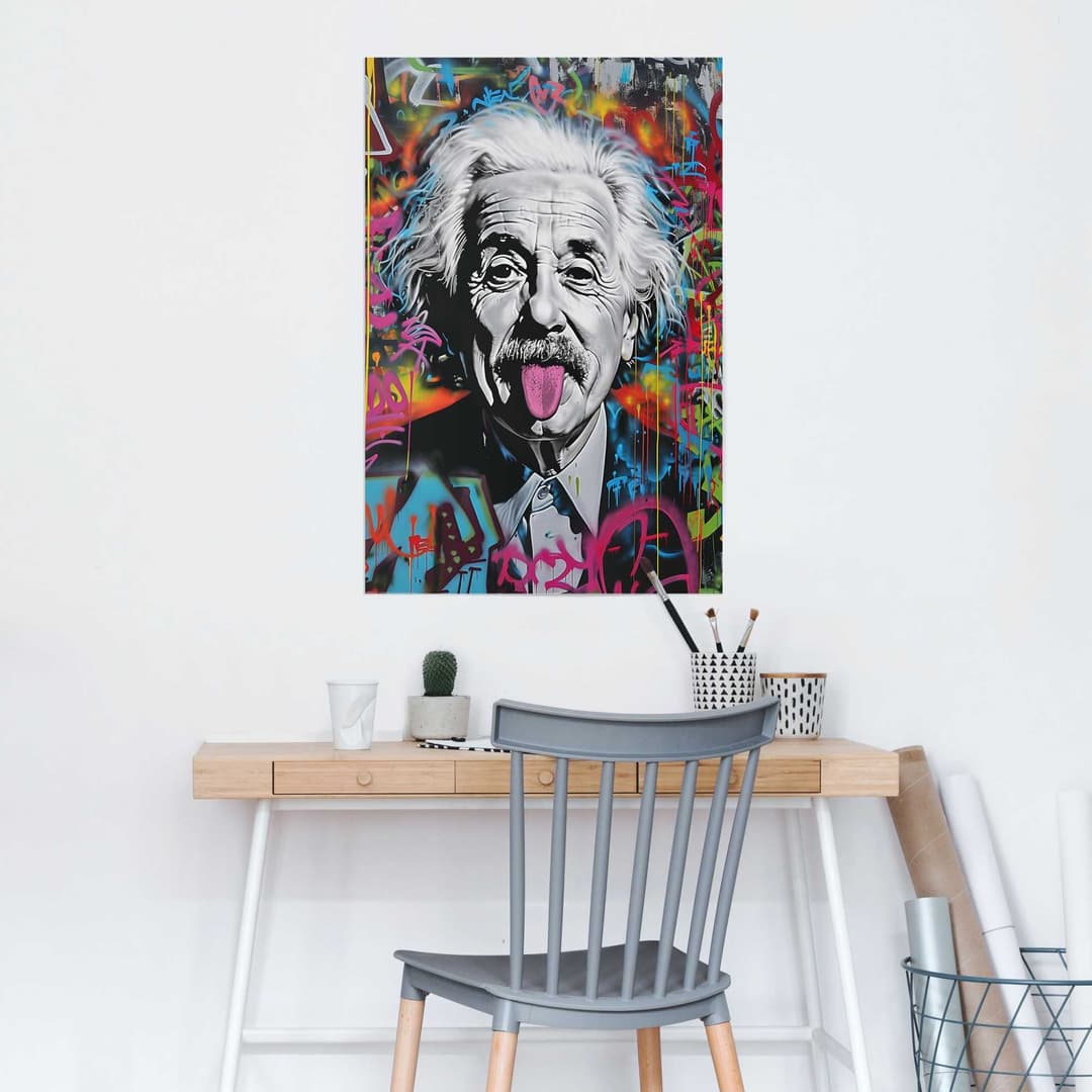 Reinders! Poster Einstein Tongue | Mehrfarbig