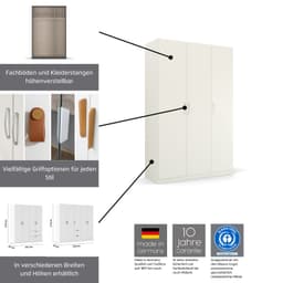 rauch COTTAGE BY QUADRA SPIN Kleiderschrank | Weiß