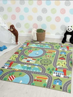 the carpet Teppich Happy Life | Grün