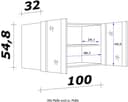 Flex-Well Glashängeschrank Bergen | Holztöne 4