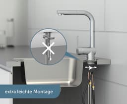 Schütte LONDON Spültischarmatur | Silber