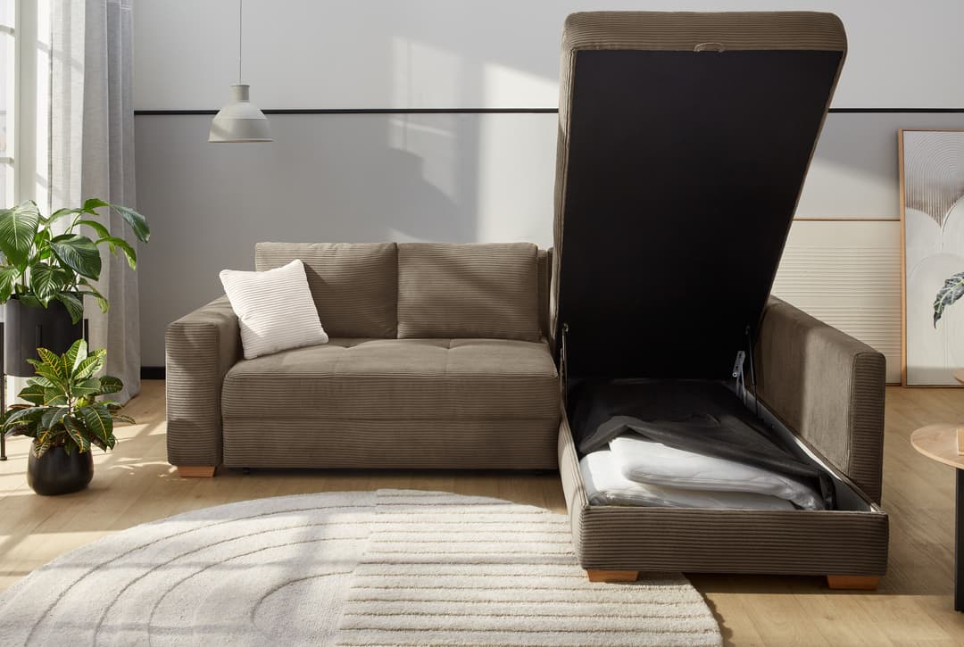 Jockenhöfer Gruppe Ecksofa Sunset L-Form | Braun