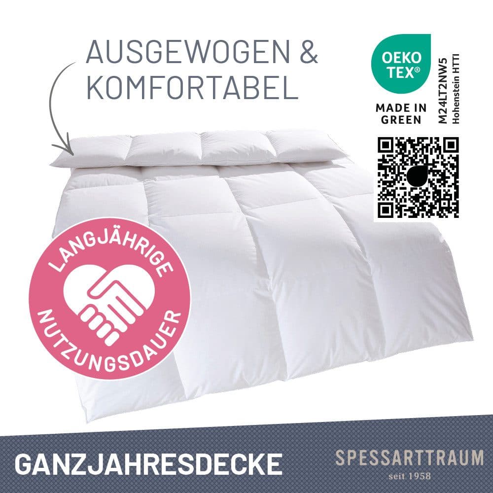 SPESSARTTRAUM Daunenbettdecke First Class | Weiß