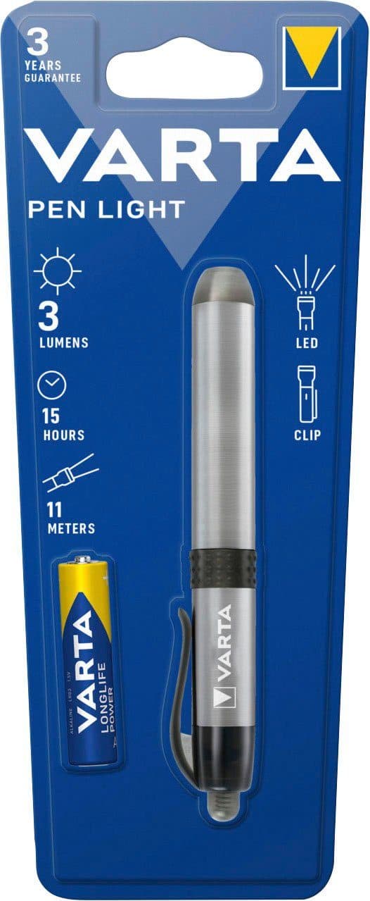 VARTA Pen Light Taschenlampe | Silber