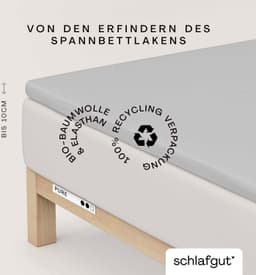 Schlafgut Spannbettlaken PURE TOPPER | Grau