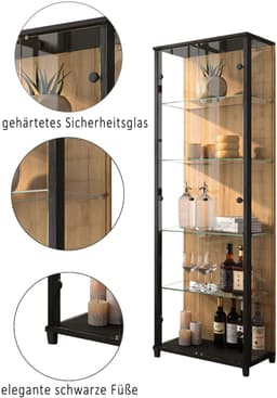 fif möbel Vitrine OPTIMA | Holztöne