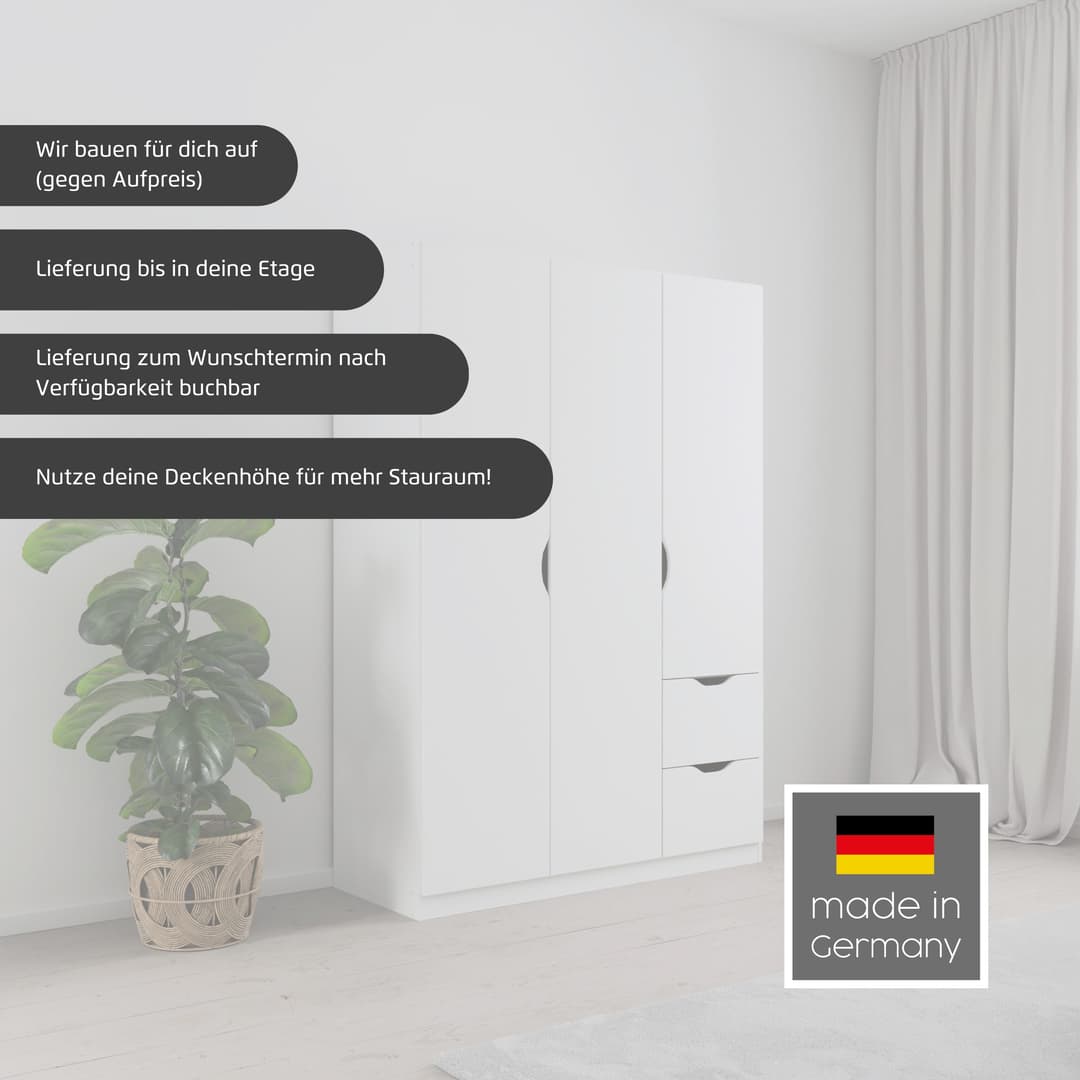 Rauch Kleiderschrank Freiham | Weiß