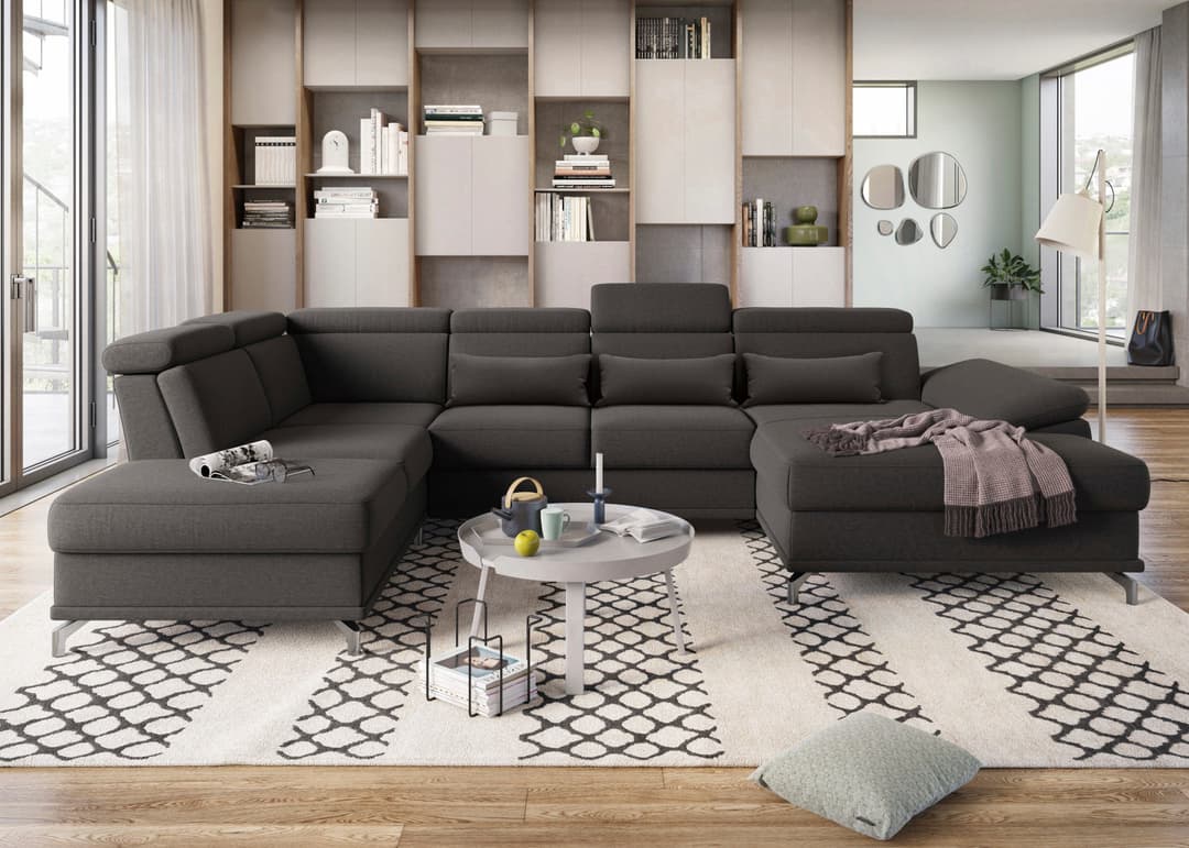 sit&more Wohnlandschaft Cabrio U-Form | Braun