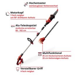 Einhell Garten-Multifunktionsgerät GE-HC 18 Li T Kit | Mehrfarbig