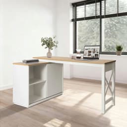 OTTO home Eckschreibtisch SILBA | Weiß