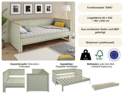 OTTO home Funktionsbett ERIK | Grün